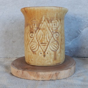 Estnische Vintage Kunst Vase Keramikvase Honig Farbe Retro Vase ARS