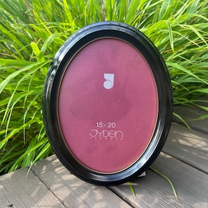 Vintage JYDEN Picture Frame Oval Shape Antique Look Plastic Decor with Glass Cover Home Decor