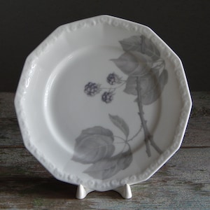 Vintage Rosenthal Bavaria Maria Porcelain Plate, Cake Plate, White Plate Berry Decor