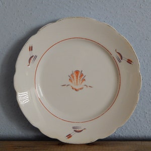 Set of 4 Arabia of Finland NÄKKI White Cake Plate Nautical Design Plate Porcelain Tableware 1930 s