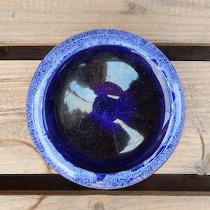 Vintage blue Bowl Ashtray Retro Ashtray Home Decor