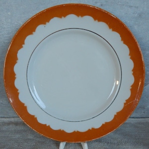 Set of 2 Plates RPR Vintage Dinner Plate, Tableware Serving Dish Faience Plates from 1970 s. Riga Porcelain Factory