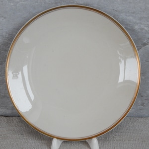 Set of 2 Arabia of Finland Creamy Cake Plate Golden Rim Small Plate Porcelain Tableware 1940 s