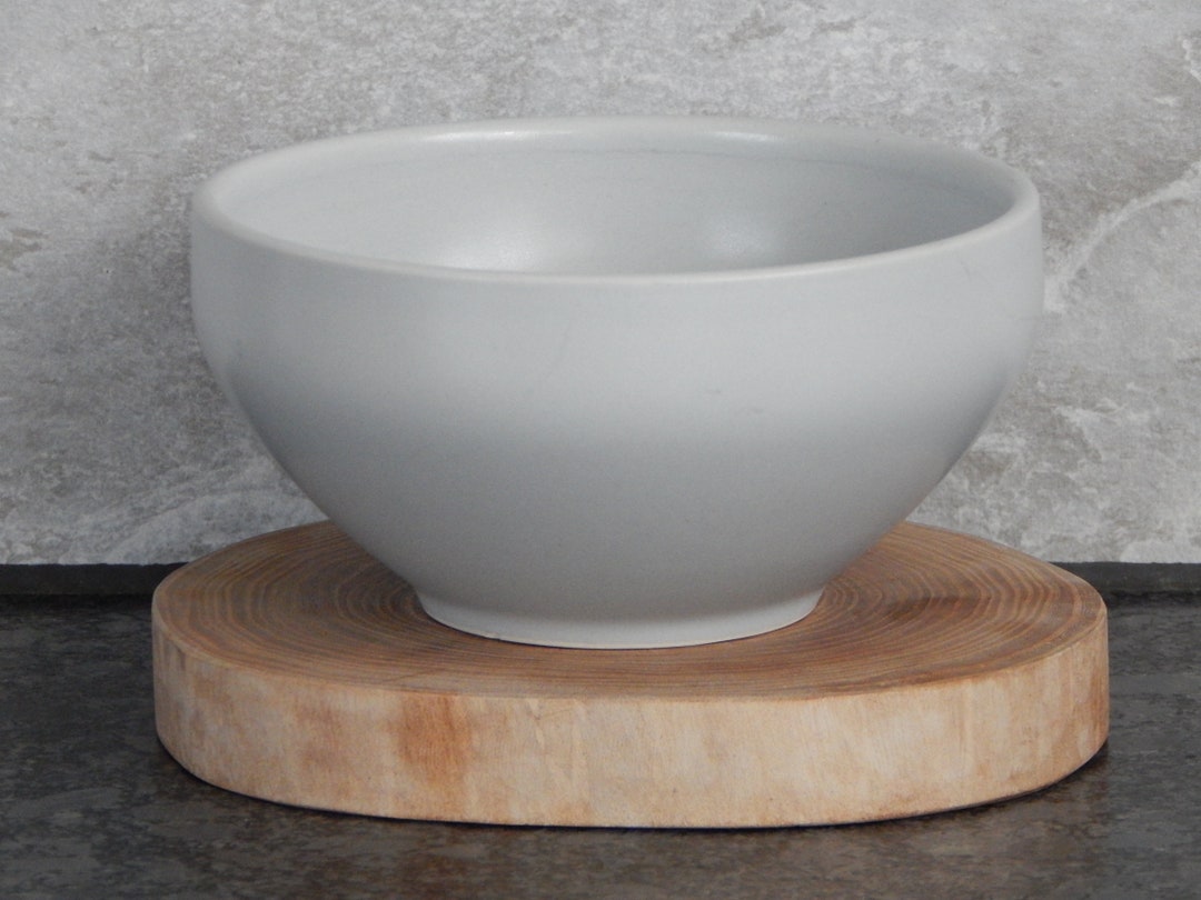 Scandinavian Vintage Höganäs Keramik Gray Semi Matte Bowl With