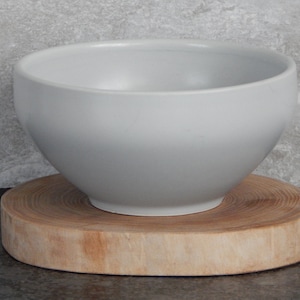 Scandinavian Vintage Höganäs Keramik Gray Semi Matte Bowl with Chip on Bottom Hoganas Ceramic Soup Bowl Cup Stoneware