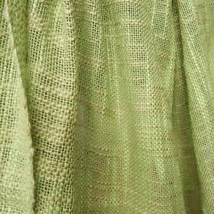 Set of 2 Vintage Swedish Apple Green Acrylic Wool Curtain Retro Home Decor/ Vintage Decor 1970 s. Scandinavian design 55 x 57&quot;(140 x 145 cm)