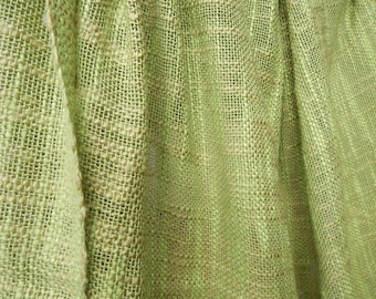 Set of 2 Vintage Swedish Apple Green Acrylic Wool Curtain Retro Home Decor/ Vintage Decor 1970 s. Scandinavian design 55 x 57&quot;(140 x 145 cm)