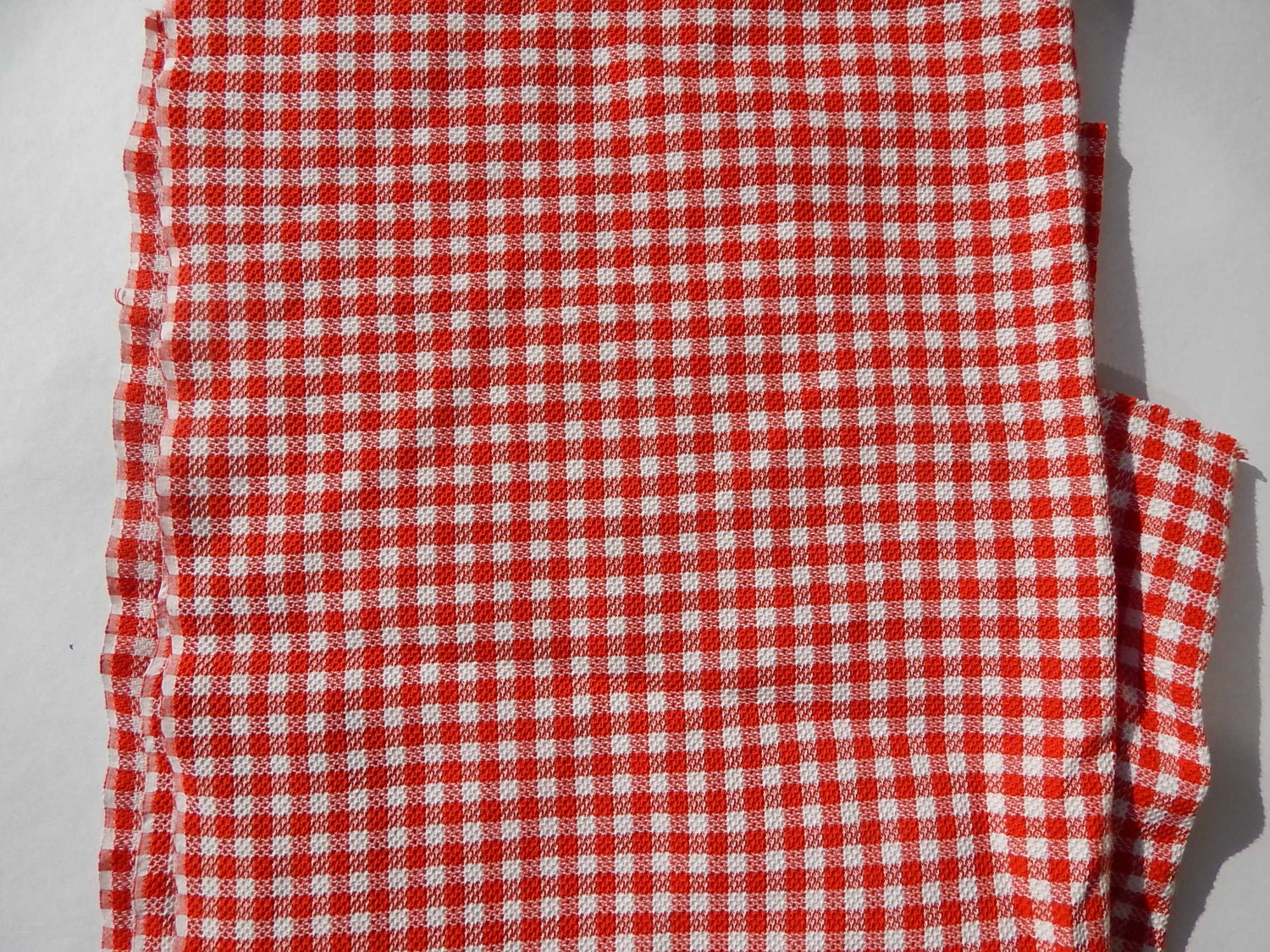 Cotton Waffle Fabric Vintage Checkered Cotton Fabric Vintage