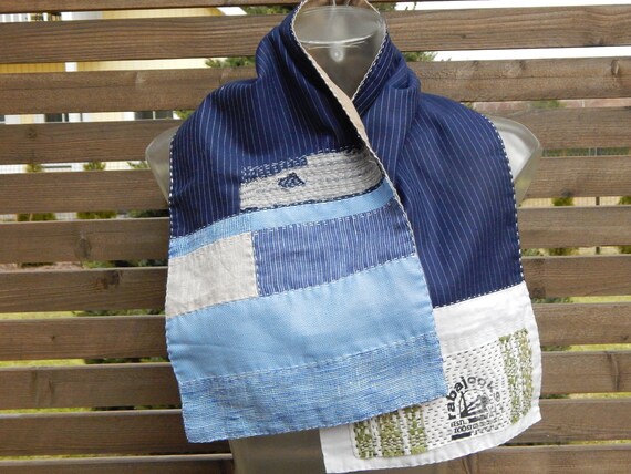 Patchwork Scarf Light Neckwear Quilting Muffler Handmade Patched  