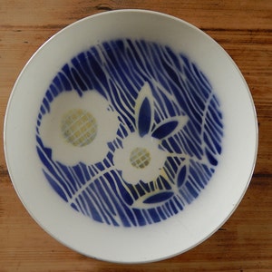 Riga Porcelain Factory Collectible  Vintage Decorative Plate, Flower  era 1980 s. Tableware, Latvia