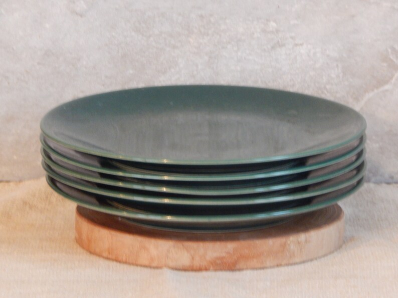 Skandinavisk Vintage Höganäs Keramik Emerald Green Hoganas Keramiksallad Tallrik Stengods bild 5