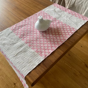 Vintage Cotton Linen Table-runner Tablecloth Striped Retro Home Decor/ Vintage Decor 1970 s. Scandinavian design