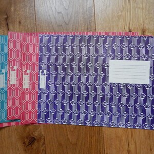 Juego de 5 hojas antiguas de papel para cuaderno de colores variados, papel vintage de colección de los años 70
