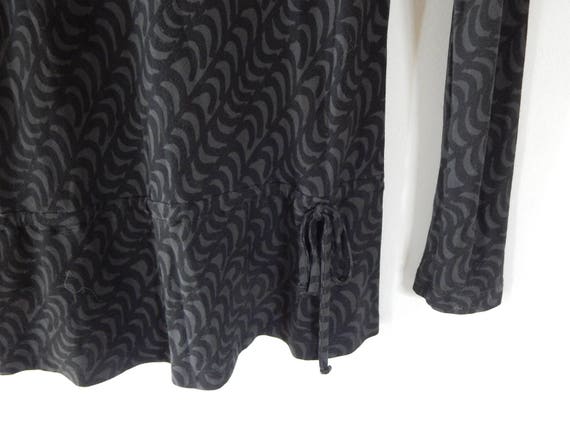 Marimekko MIKA PIIRAINEN Tunic Black Gray Pattern… - image 4