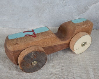 Vintage Style Hand Made Holz Push Car Spielzeug Rustikale Schwere Holz Auto