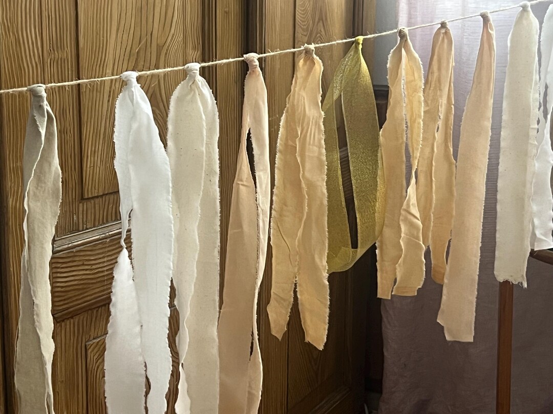 Golden Rag Party Decor Cafe Fair Wedding Tassel Bunting Multicolored Golden ...