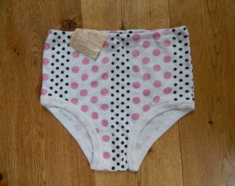 Girls Teenagers Ladies Vintage Underwear Unused Vintage Polka Dot Underwear Underpants 100% Cotton NOS Size Small 14-15 years