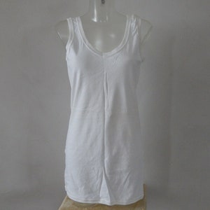 Vintage Large  Mens Unisex White Tank Maika/ Shirt/ Undershirt, Unused Made in   Estonia in 1980 s