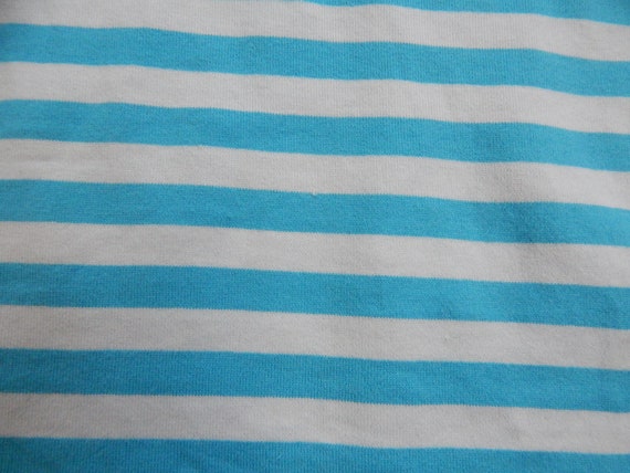 Marimekko Striped T- shirt Light Blue White Unise… - image 9