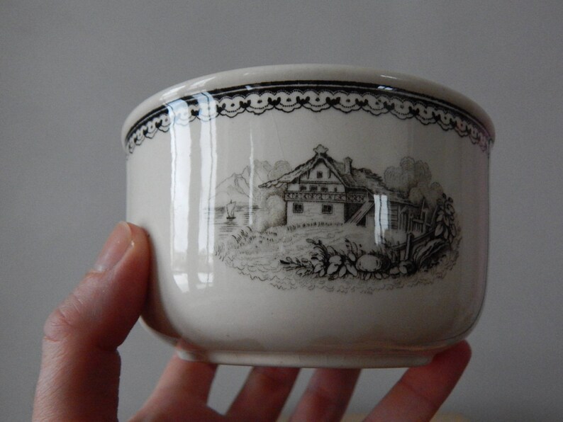 Villeroy /& Boch Alpina Sugar Bowl Mettlach Made in France Saar Economic Union