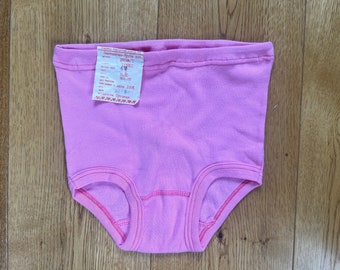 Vintage Girls Pink Underwear 8-10 years Unused Kids Cotton Underpants 100% Cotton 1980 s