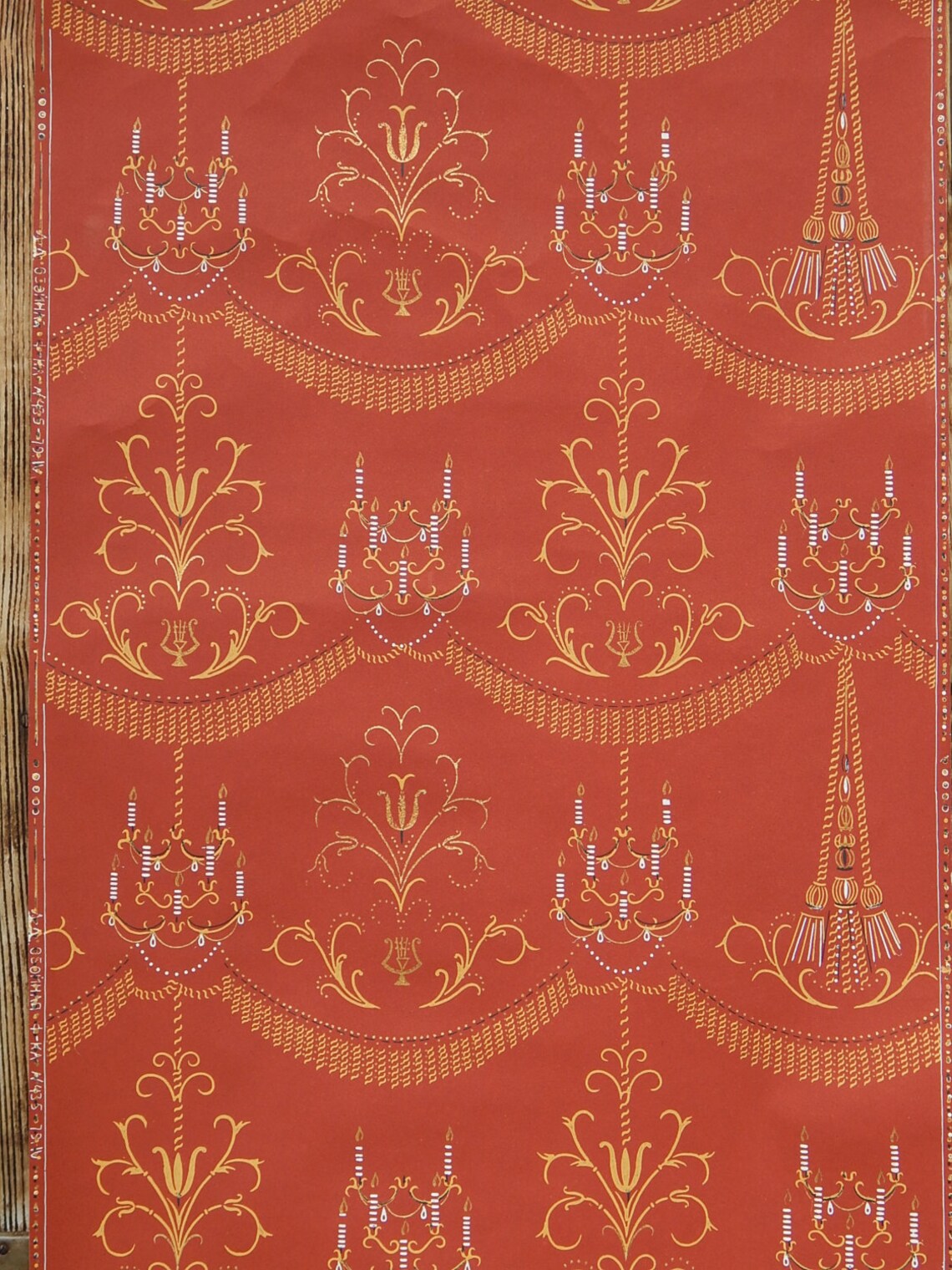 Soviet Vintage Wallpaper by Yard Brick Red and Gold Russian | Etsy