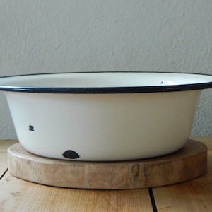 Vintage Big White Enamel Bowl Rustic Home Decor  Tableware,  Farmhouse, Country Decor,
