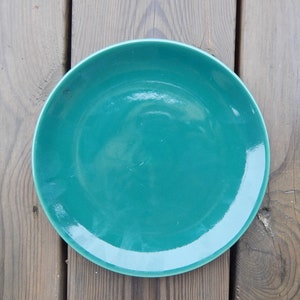Skandinavisk Vintage Höganäs Keramik Emerald Green Hoganas Keramiksallad Tallrik Stengods bild 2