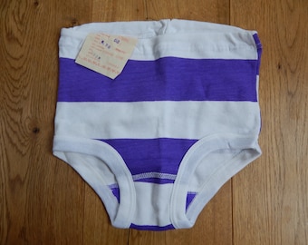 Girls Boys 6-8 years old Vintage Striped Underwear Unused Underwear Underpants 100% Cotton NOS