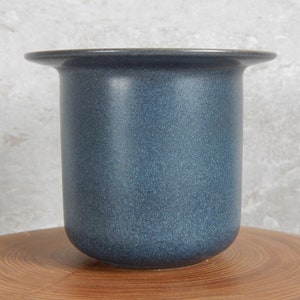 Scandinavian Vintage Höganäs Keramik Pharmacy Jar Spruce Blue Jar Hoganas Stoneware
