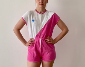 Rosa Weiß Träger Shorts Frauen Overall Latz Kleid Ein Stück Denim Anzug Grunge Hauskleid Kurze Overall