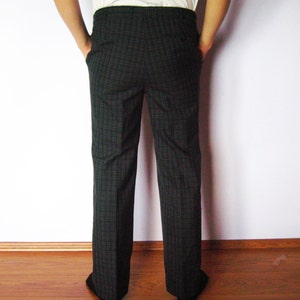 dark grey plaid pants