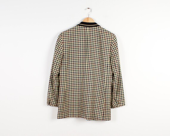 Checkered Jacket Women Retro Blazer Jacket Hounds… - image 3