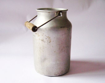 Vintage sowjetische Aluminium Milchkanne Made in UdSSR Garten Dekor Bauernhaus Küche Dekor Russische Sowjetunion
