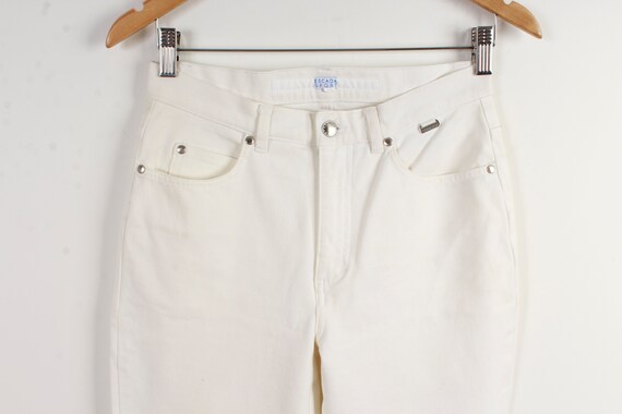 escada white jeans