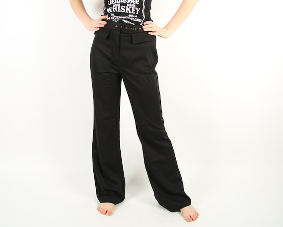 Black Women Pants Vintage Street One 