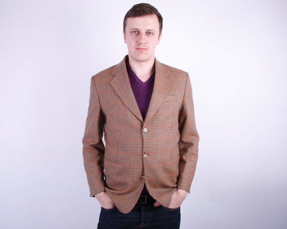 Brown Men Blazer Jacket Casual Wear Long Sleeve Business Suit Medium Size Etsy Ireland