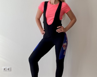 Schwarz Blau Radfahrer Bodysuit Overall Workout Einteiliger Anzug Bodywear Spandex Blau Sport Kostüm Unisex Overalls Leichtathletik