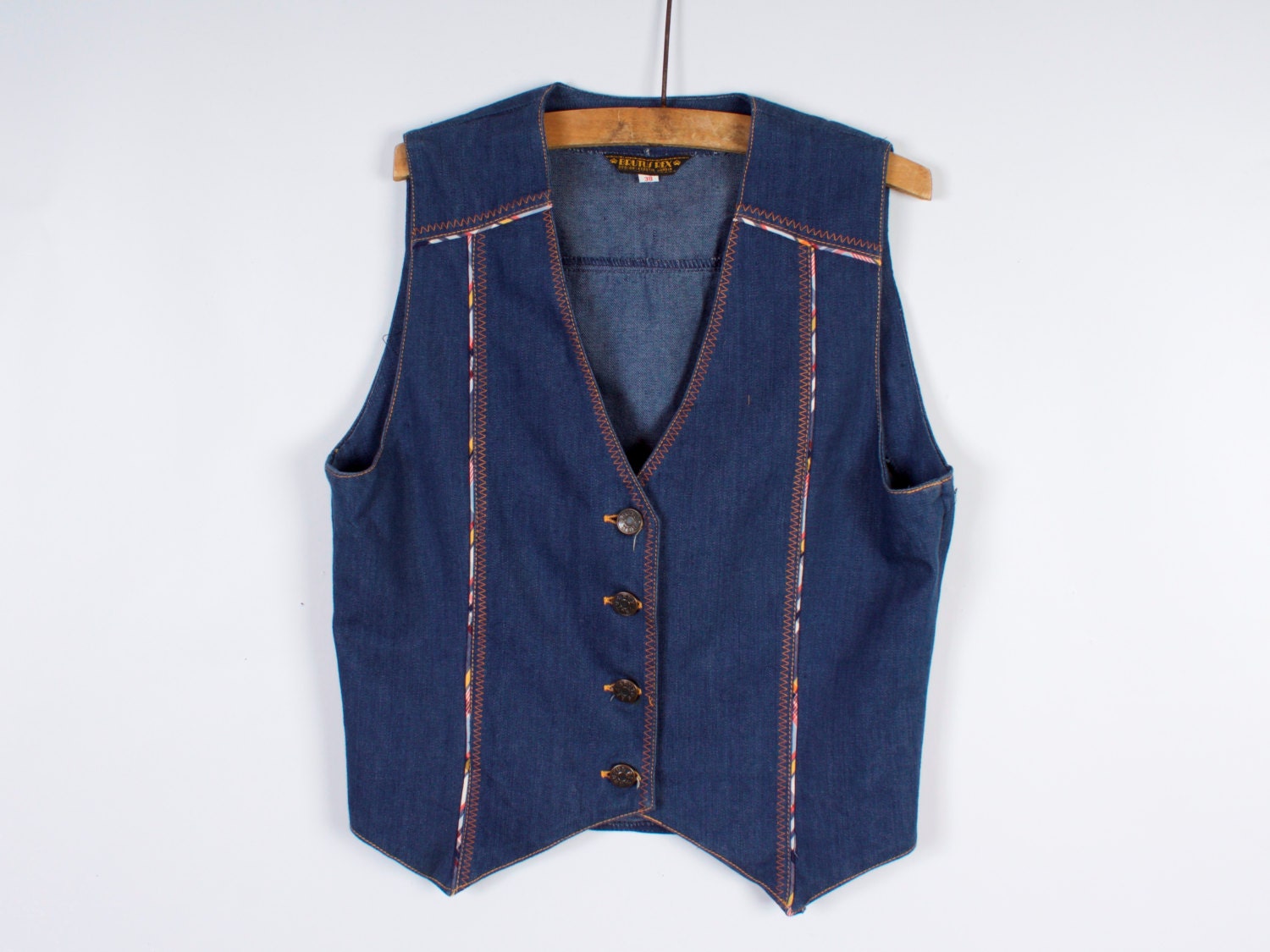 Denim Vests Vintage Blue Jeans 
