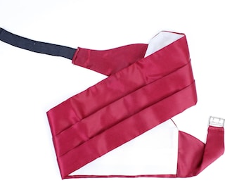 Roter Smoking Taillen-Gürtel: Weinroter Anzug-Gürtel (82-94cm)