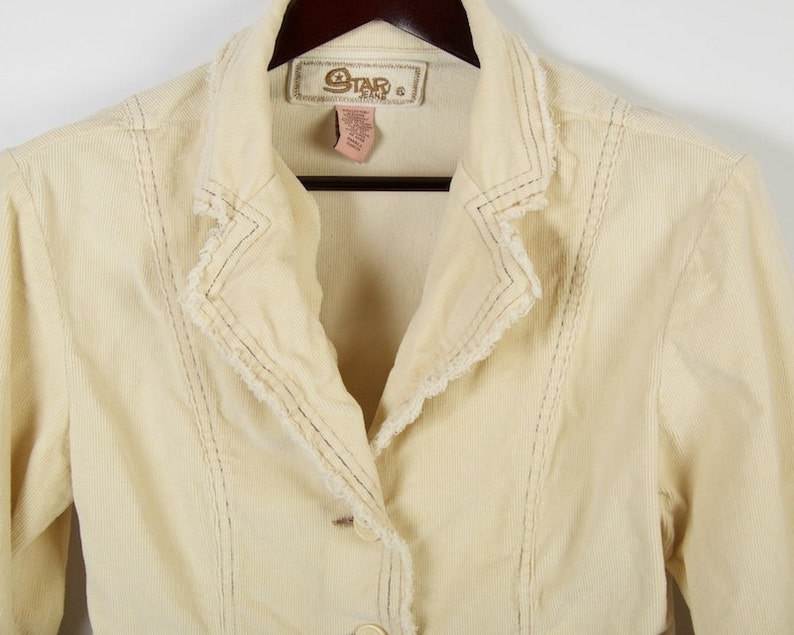 Cream White Corduroy Jacket Women Coat Women Formal Blazer Etsy