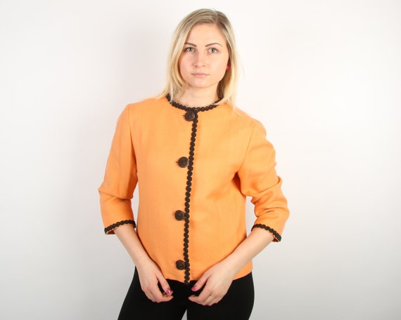 Orange Handmade Jacket / Women Handmade Jacket / … - image 1