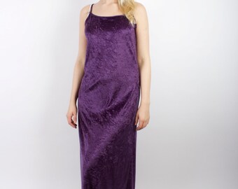 Violet Samt Maxi Langes Kleid Ärmellos Sexy Bodycon Anliegende Abend-Party-Kleid-elegantes Kleid