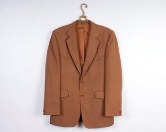 Brown Men Blazer Jacket Armstrong's Jacket Retro Tweed Blazer Men Jacket Coat Casual Wear Long Sleeve Business Suit