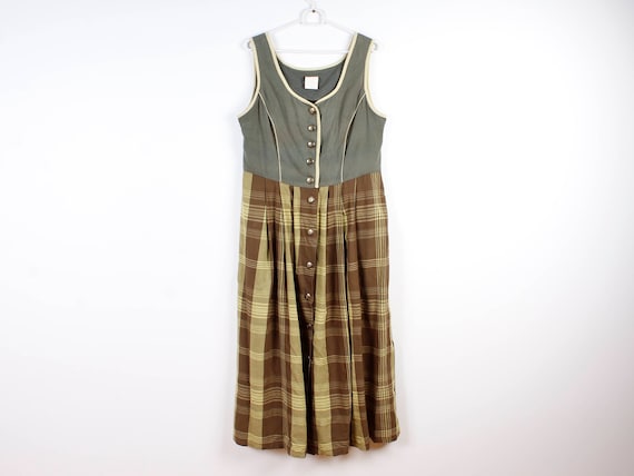 Dirndl Dress Checkered Skirt Dress Bavarian Dress
