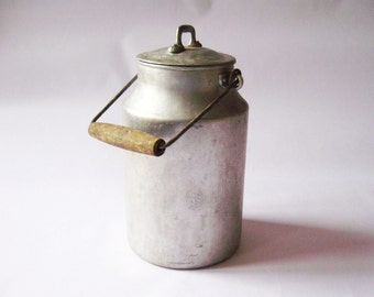 Vintage sowjetische Aluminium Milchkanne Made in UdSSR Garten Dekor Bauernhaus Küche Dekor Russische Sowjetunion