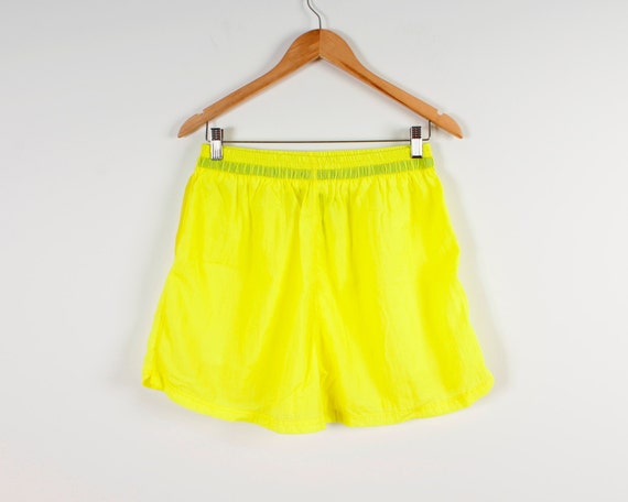 Vintage Natation Nike Short Jaune Fluo En Cours Dexécution Short Vintage Sportswear Pour Homme Boxer Shorts De Sports