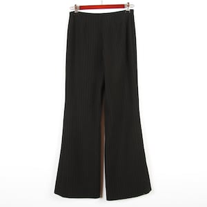 Zwart gestreepte damesbroek hoge taille wijde pijpen Palazzo-broek, maat S