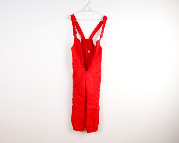 Kids Ski Suit Vintage Overall Braces Retro Red Sk… - image 2