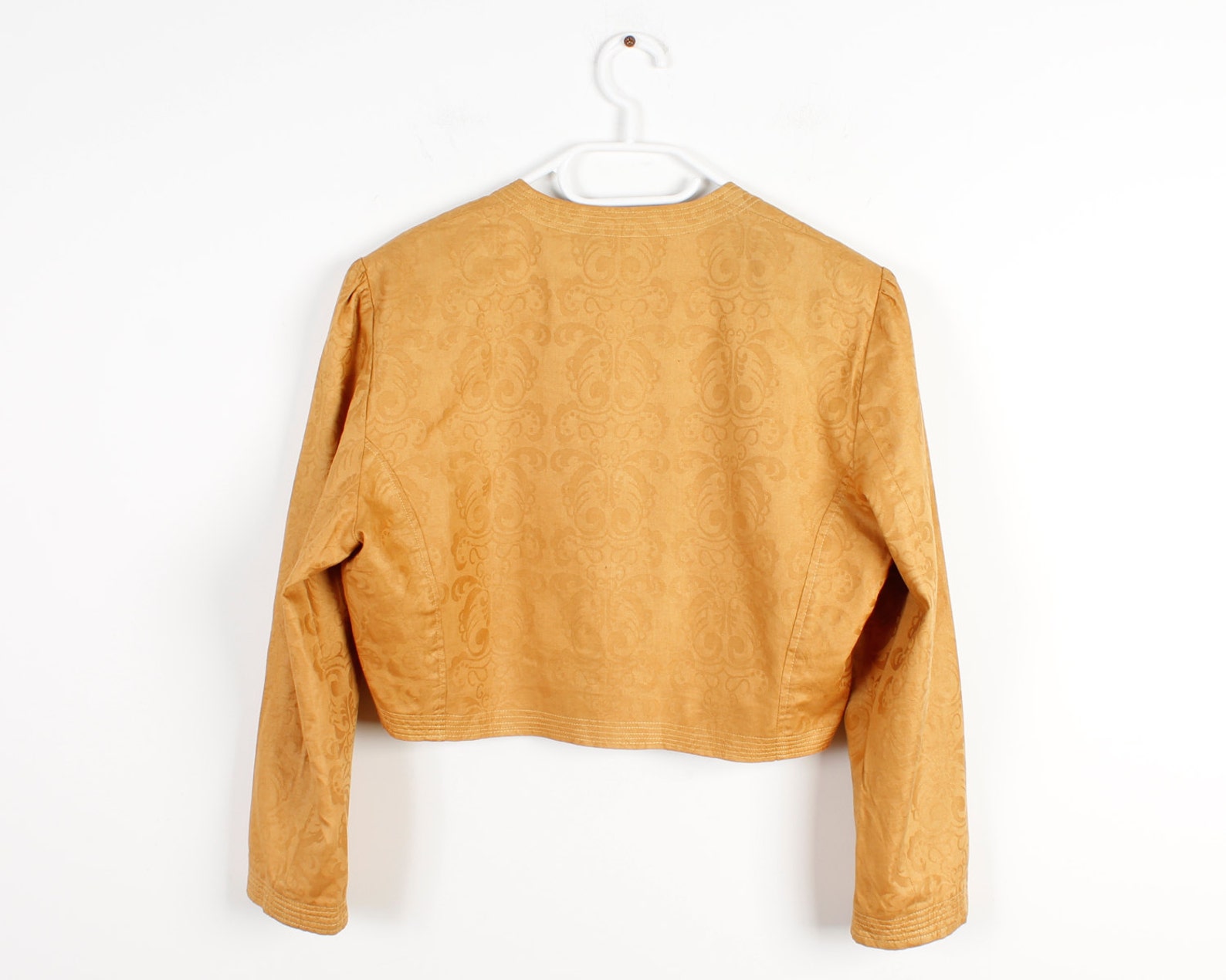 Golden Yellow Bolero Jacket Tribal Patterned Women Blouse Etsy